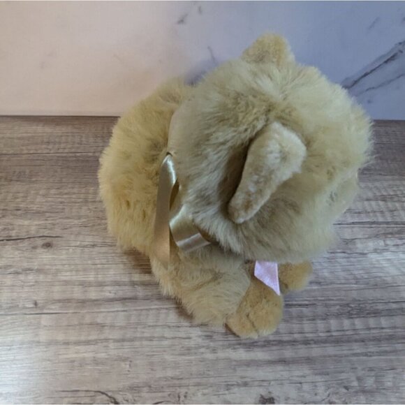 TB Trading Co cat kitten plush stuffed animal toy  blue eyes yellow tan 10" - Picture 3 of 8